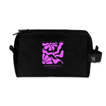Peace in the heart of wanderlust - Recycled Toiletry Zip Bag - black - Front