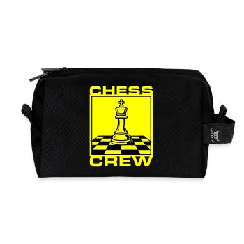 Schach Crew Verein - Recycelte Kulturtasche - Schwarz - Vorne