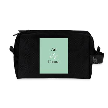 Art is Future - Recycled Toiletry Zip Bag - black - Front