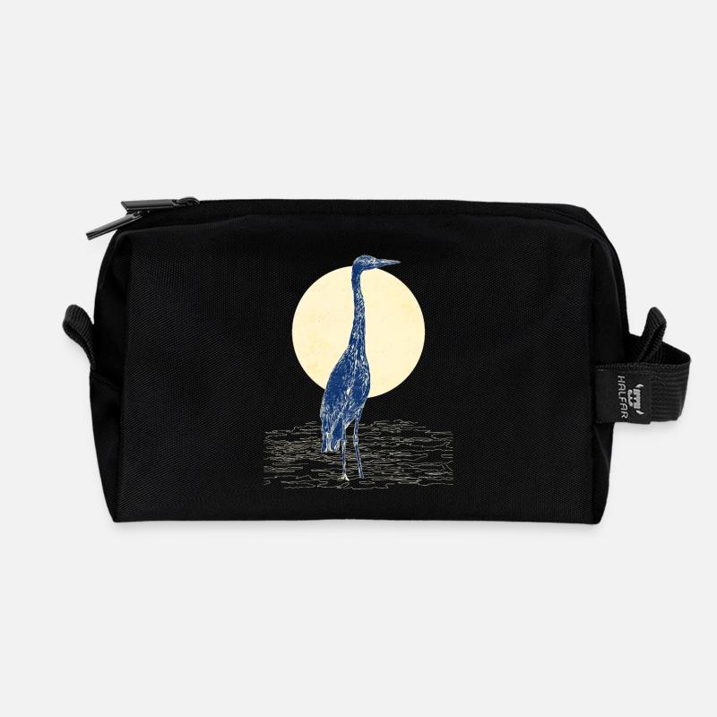 GRAUREIHER - Recycelte Kulturtasche - Schwarz