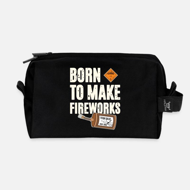 Born To Make Fireworks - Recycelte Kulturtasche - Schwarz