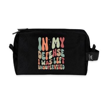 In my Defense I was left unsupervised - Recycelte Kulturtasche - Schwarz - Vorne