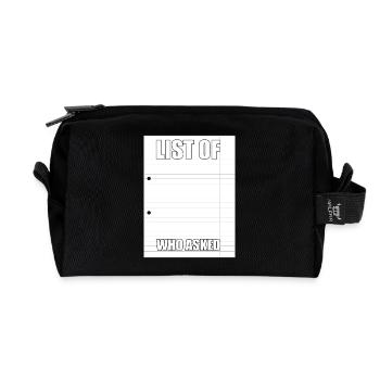 Who AskedMeme - Recycled Toiletry Zip Bag - black - Front