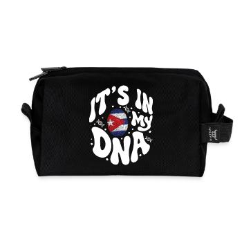 Cuban DNA Cuba Flag Hispanic - Recycled Toiletry Zip Bag - black - Front