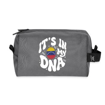 Venezuelan DNA Venezuela Flag Hispanic - Recycled Toiletry Zip Bag - anthracite - Front