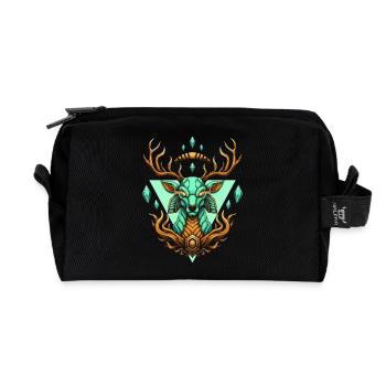 Cerf Cristal Vert - Trousse de toilette en tissu recyclé - noir - Devant