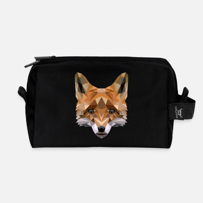 Polygon Fuchs - Recycelte Kulturtasche - Schwarz
