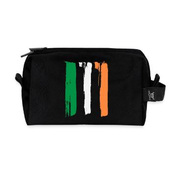 Ireland Flag - Recycled Toiletry Zip Bag - black - Front
