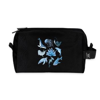 Ocean animals - Recycelte Kulturtasche - Schwarz - Vorne