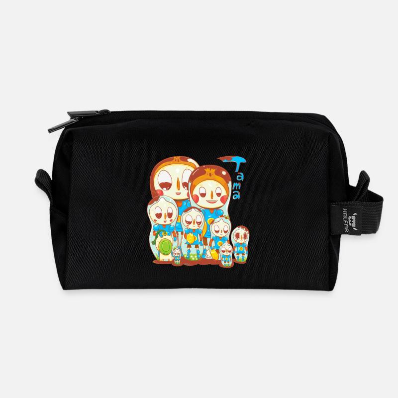 Tamatroschka - Recycelte Kulturtasche - Schwarz