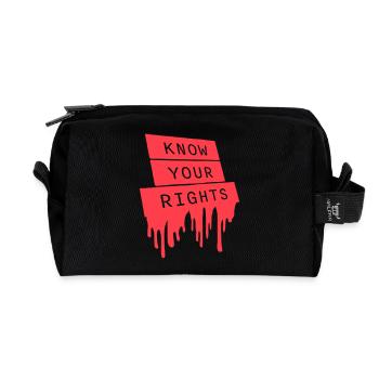 Know Your Rights Activism Justice Freedom - Recycled Toiletry Zip Bag - black - Front