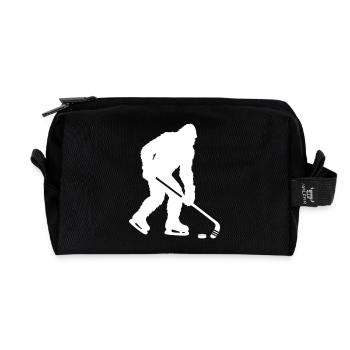 Bigfoot Spielt Eishockey | Bigfoot Hockey - Recycelte Kulturtasche - Schwarz - Vorne