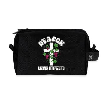 Kirchlicher Ordensdiakonkreuz Christian - Recycelte Kulturtasche - Schwarz - Vorne