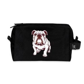 Bulldogge amerikanische Bulldogge Bulldoggen  - Recycelte Kulturtasche - Schwarz - Vorne