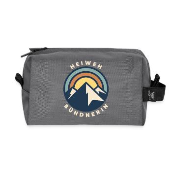 Heiweh des Grisons - Trousse de toilette en tissu recyclé - anthracite - Devant