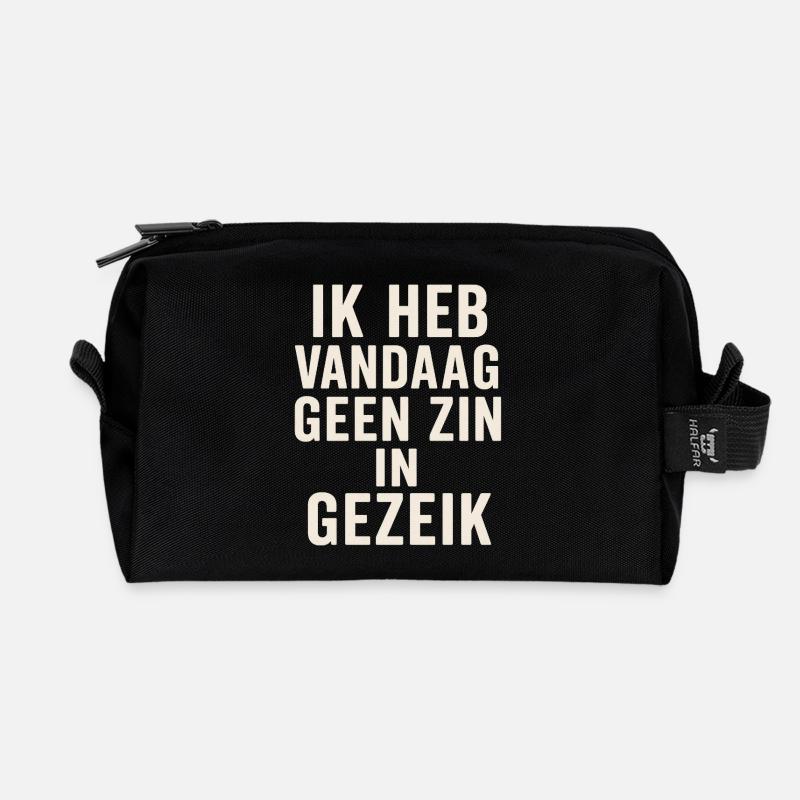 Fühl dich nicht wie heute - Recycelte Kulturtasche - Schwarz