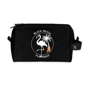 Black Metal Flamingo - Gothic Metal Flamingo - Recycelte Kulturtasche - Schwarz - Vorne
