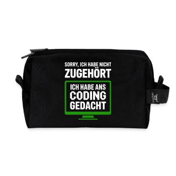 Sorry, Nicht Zugehört Coding Gedacht - Recycelte Kulturtasche - Schwarz - Vorne
