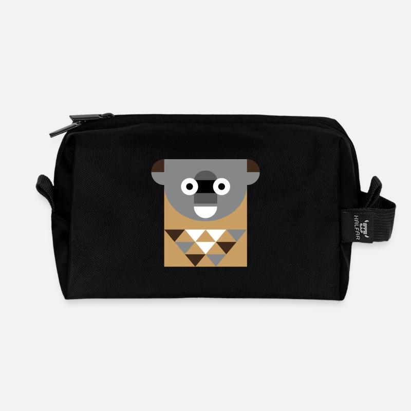 Panda - Trousse de toilette en tissu recyclé - noir