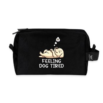 Feeling Dog Tired Labrador Labradorbesitzer Labbi - Recycelte Kulturtasche - Schwarz - Vorne