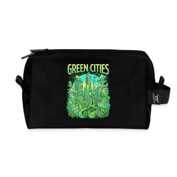 Green City Gardening - Recycled Toiletry Zip Bag - black - Front