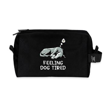Feeling Dog Tired Irischer Wolfshund Wolfshunde - Recycelte Kulturtasche - Schwarz - Vorne