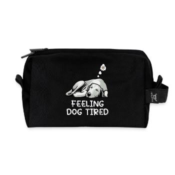 Feeling Dog Tired Irischer Wolfshund Wolfshunde - Recycelte Kulturtasche - Schwarz - Vorne