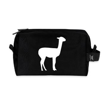 Lama - Recycelte Kulturtasche - Schwarz - Vorne