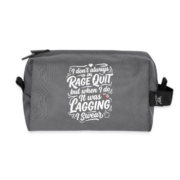 Rage Quit Gaming Humor Spruch - Recycelte Kulturtasche - Anthrazit - Vorne