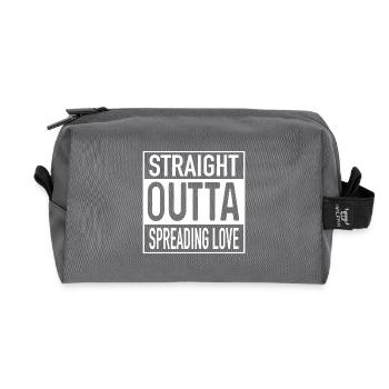 Straight OUTTA Spreading Love - Recycelte Kulturtasche - Anthrazit - Vorne