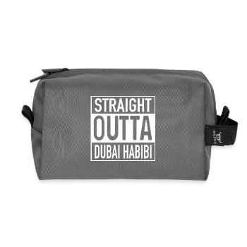 Straight OUTTA HABIBI DUBAI - Recycelte Kulturtasche - Anthrazit - Vorne