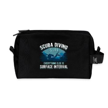 Scuba Diving Spruch Für Leidenschaftliche Taucher - Recycelte Kulturtasche - Schwarz - Vorne