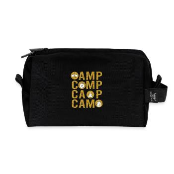 Camper Camping Camping Tools - Recycelte Kulturtasche - Schwarz - Vorne