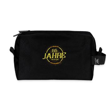 Es dauerte 66 Jahre um so gut auszusehen - Recycelte Kulturtasche - Schwarz - Vorne