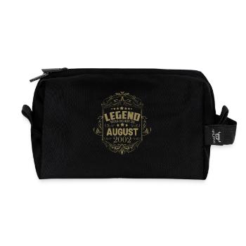 Geschenke zum Geburtstag Vintage Legende 2002 - Recycelte Kulturtasche - Schwarz - Vorne