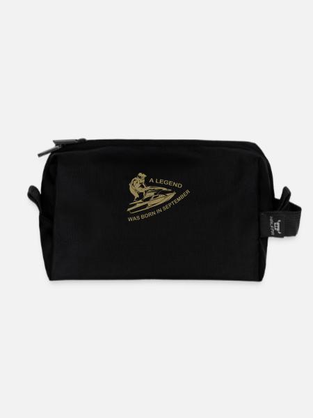 Jet SKi driver legend born in September - Recycled Toiletry Zip Bag - black