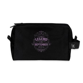 Une légende est née en septembre 2004 - Trousse de toilette en tissu recyclé - noir - Devant