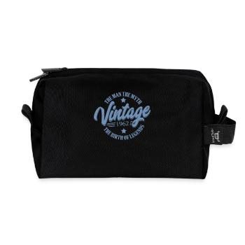 Cadeaux pour le 60e anniversaire 1962 Hommes - Trousse de toilette en tissu recyclé - noir - Devant
