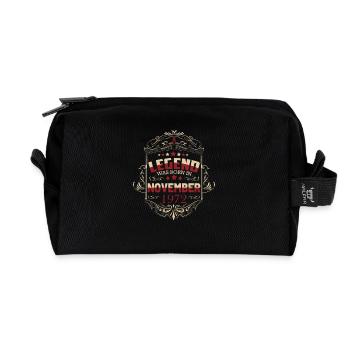 Une légende est née en novembre 1972 - Trousse de toilette en tissu recyclé - noir - Devant