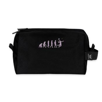 Badminton Evolution Geschenk - Recycelte Kulturtasche - Schwarz - Vorne