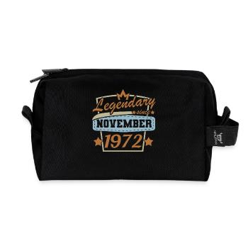 Legendär seit November 1972 Retro Sprüche 50. - Recycelte Kulturtasche - Schwarz - Vorne