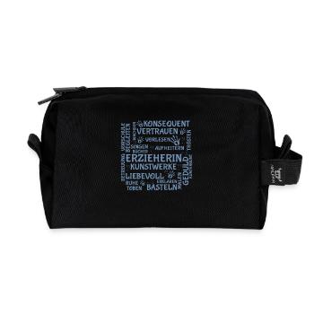 Erzieherin Brainstorming Shirt - Recycelte Kulturtasche - Schwarz - Vorne
