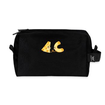Pasta Cheese Maccaroni Team Partner Look - Recycled Toiletry Zip Bag - black - Front