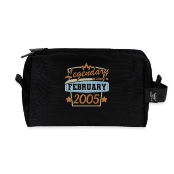 Anniversaire Légendaire depuis février 2005 - Trousse de toilette en tissu recyclé - noir - Devant
