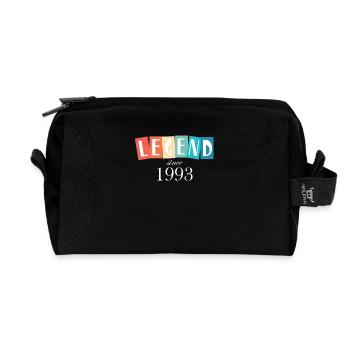 The legend was born in 1993 - Recycled Toiletry Zip Bag - black - Front