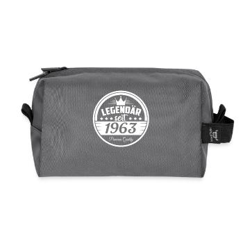 Legendär seit 1963 Geburtstag Vintage - Recycelte Kulturtasche - Anthrazit - Vorne
