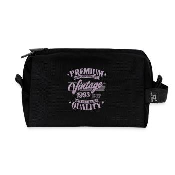 Premium Vintage Human 1993 Birthday Sayings - Recycled Toiletry Zip Bag - black - Front