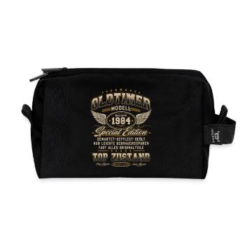 Oldtimer Baujahr 1984 Jahrgang Geburtstag Geschenk - Recycelte Kulturtasche - Schwarz - Vorne