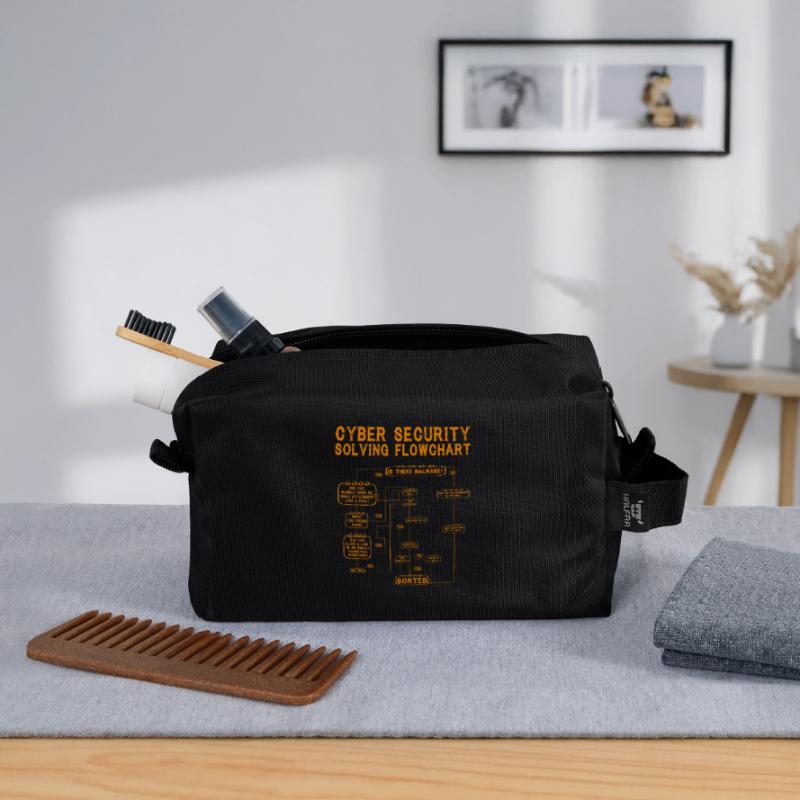 Cyber Security Solving Flowchart Recycled Toiletry Zip Bag