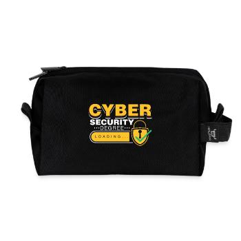 Cybersecurity Degree Computer Science Student Saying - Recycled Toiletry Zip Bag - black - Front